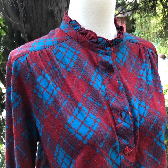 VINTAGE Plaid Dress S - Picture 3 of 5
